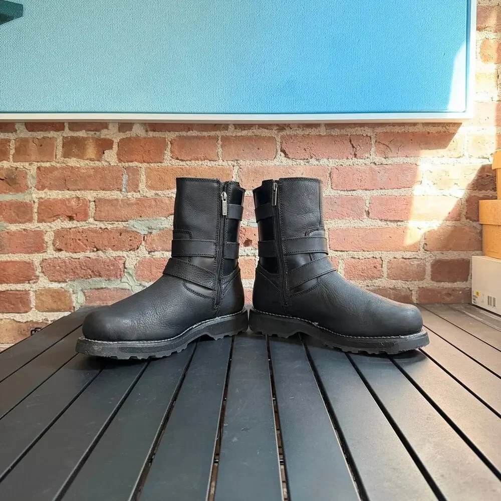Harley-Davidson Men's Parker 8-Inch Black Motorcycle Boots